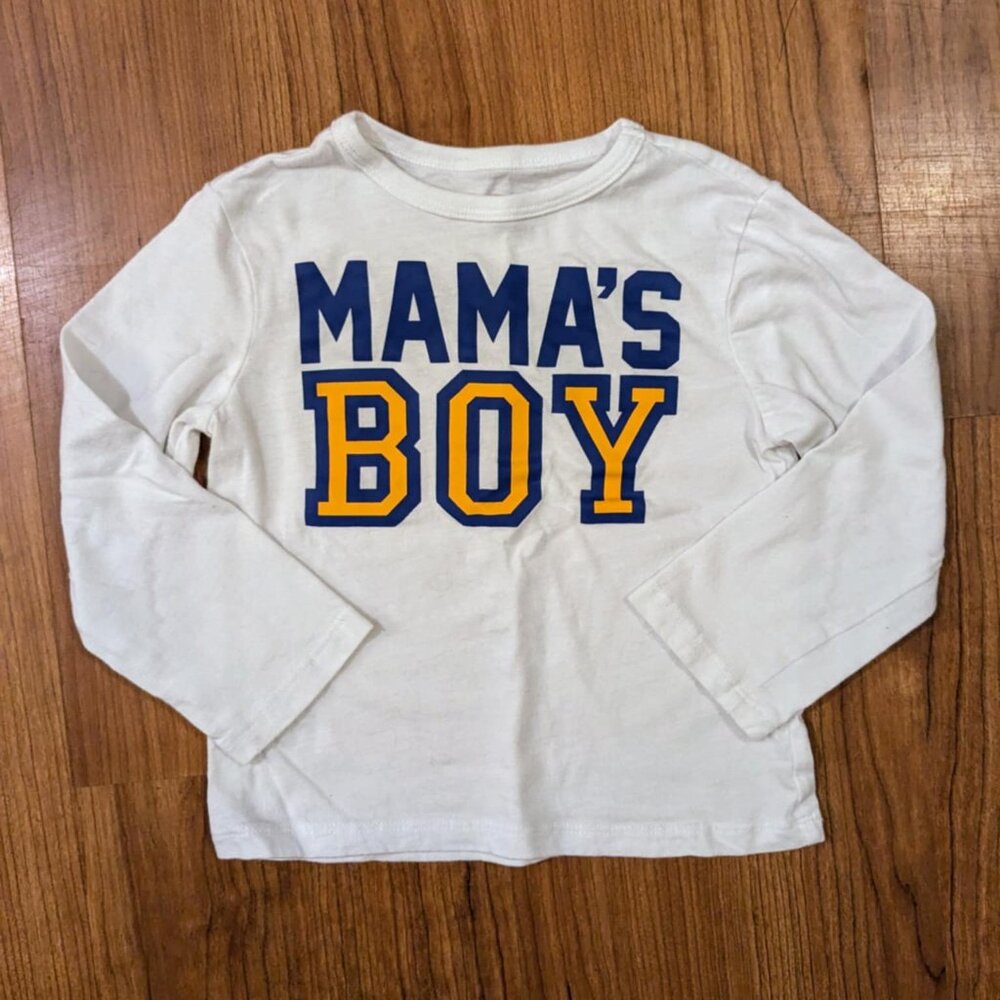 NEW Boys 2T The Children's Place Long Sleeve Mamas Boy Toddler T-shirt Top